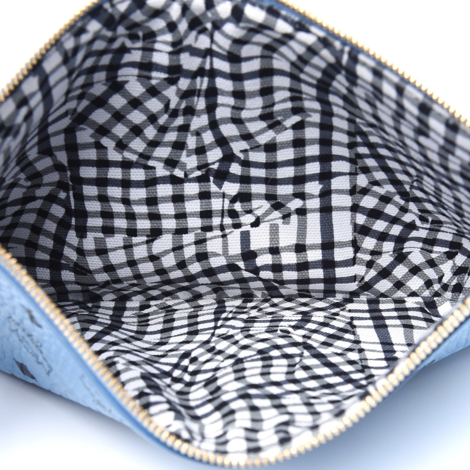 MCM Visetos Anya Shopper Tote Pouch Blue 4 of 7