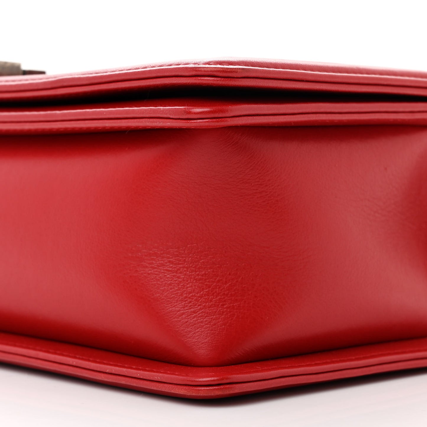 Calfskin Quilted New Medium Boy Flap Red
