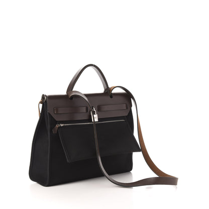 Hermes Toile Vache Hunter Herbag Zip 31 PM Black Ebene 4 of 12