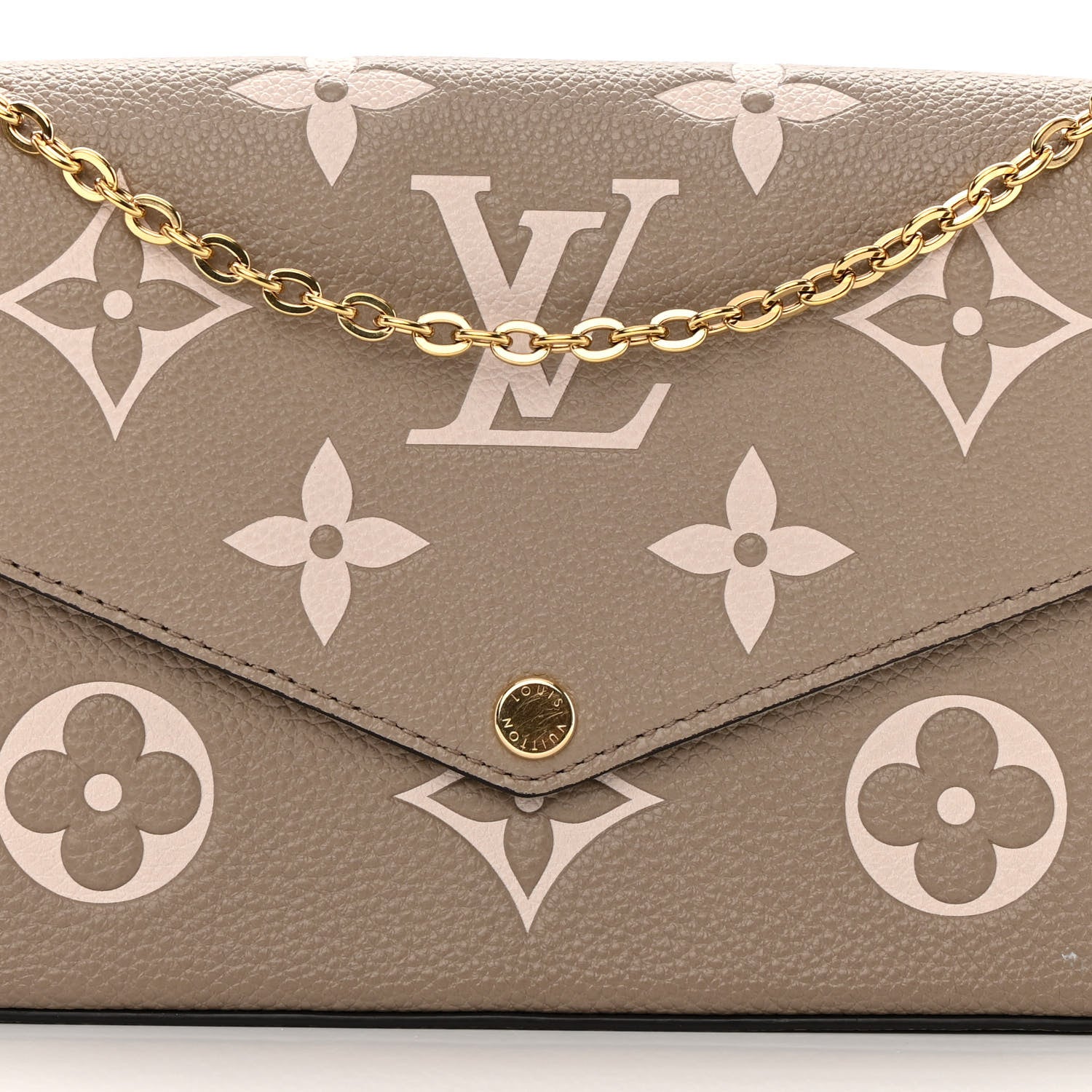 Louis Vuitton Empreinte Monogram Giant Felicie Pochette Tourterelle Creme 9 of 15