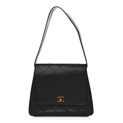 Chanel Lambskin Quilted CC Flap Shoulder Bag Black 1 of 15