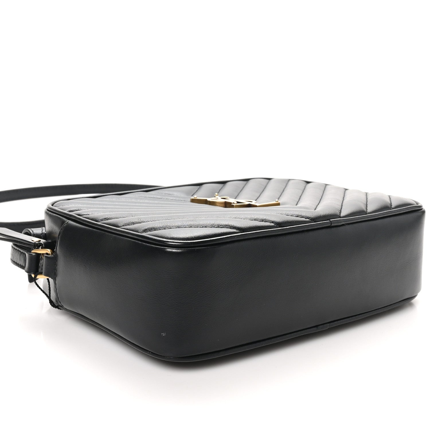 Saint Laurent Calfskin Matelasse Monogram Lou Camera Bag Black 4 of 11