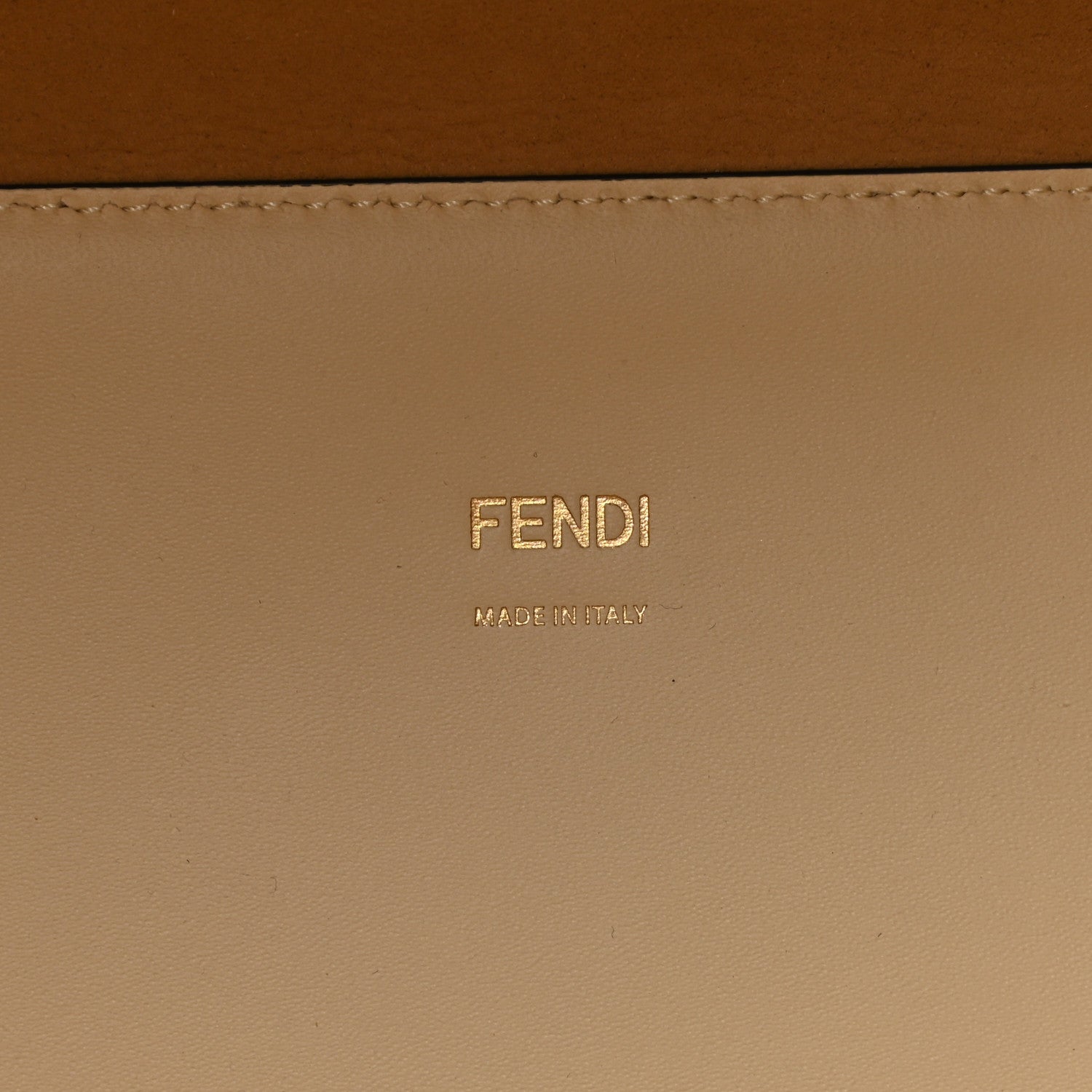 Fendi Vitello King Plexiglass Metal Stitch Logo Embossed Medium Fendi Sunshine Shopper Tote Pergamena 6 of 11