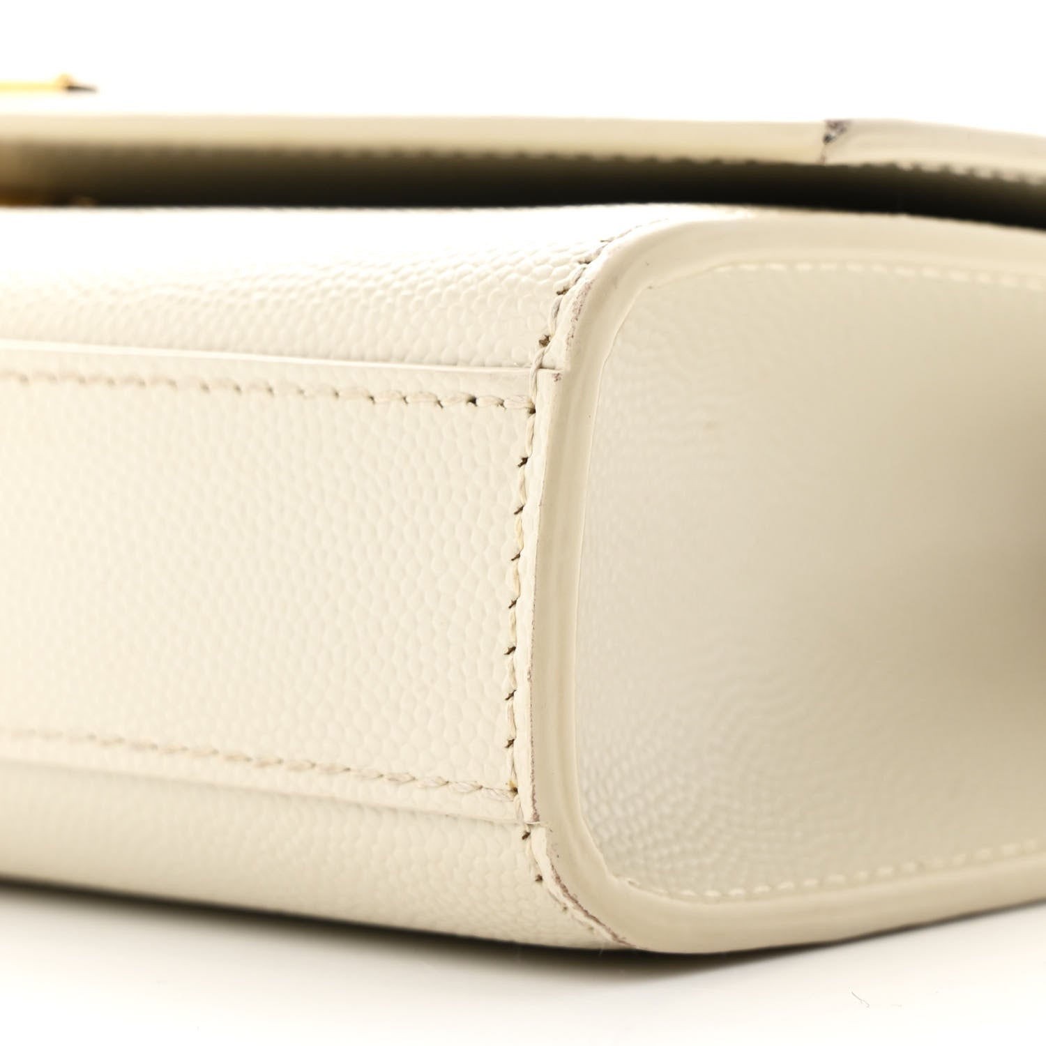 Saint Laurent Grain De Poudre Small Monogram Kate Satchel Crema Soft 9 of 11