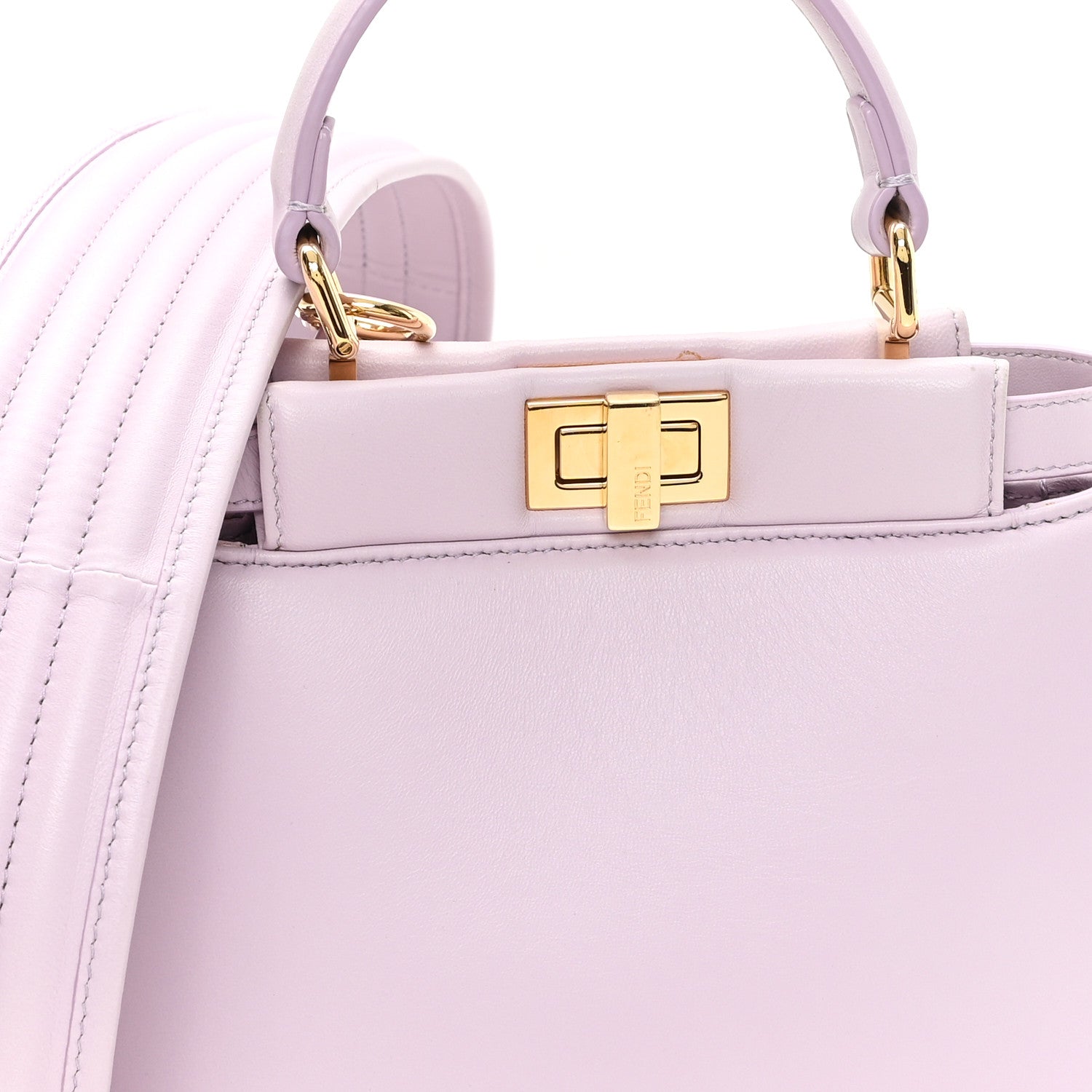 Fendi Nappa Apolo XS Peekaboo Iconic Satchel Anemone 8 of 12