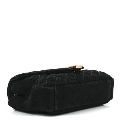 Saint Laurent Suede Tri-Quilt Monogram Medium College Bag Black 3 of 10