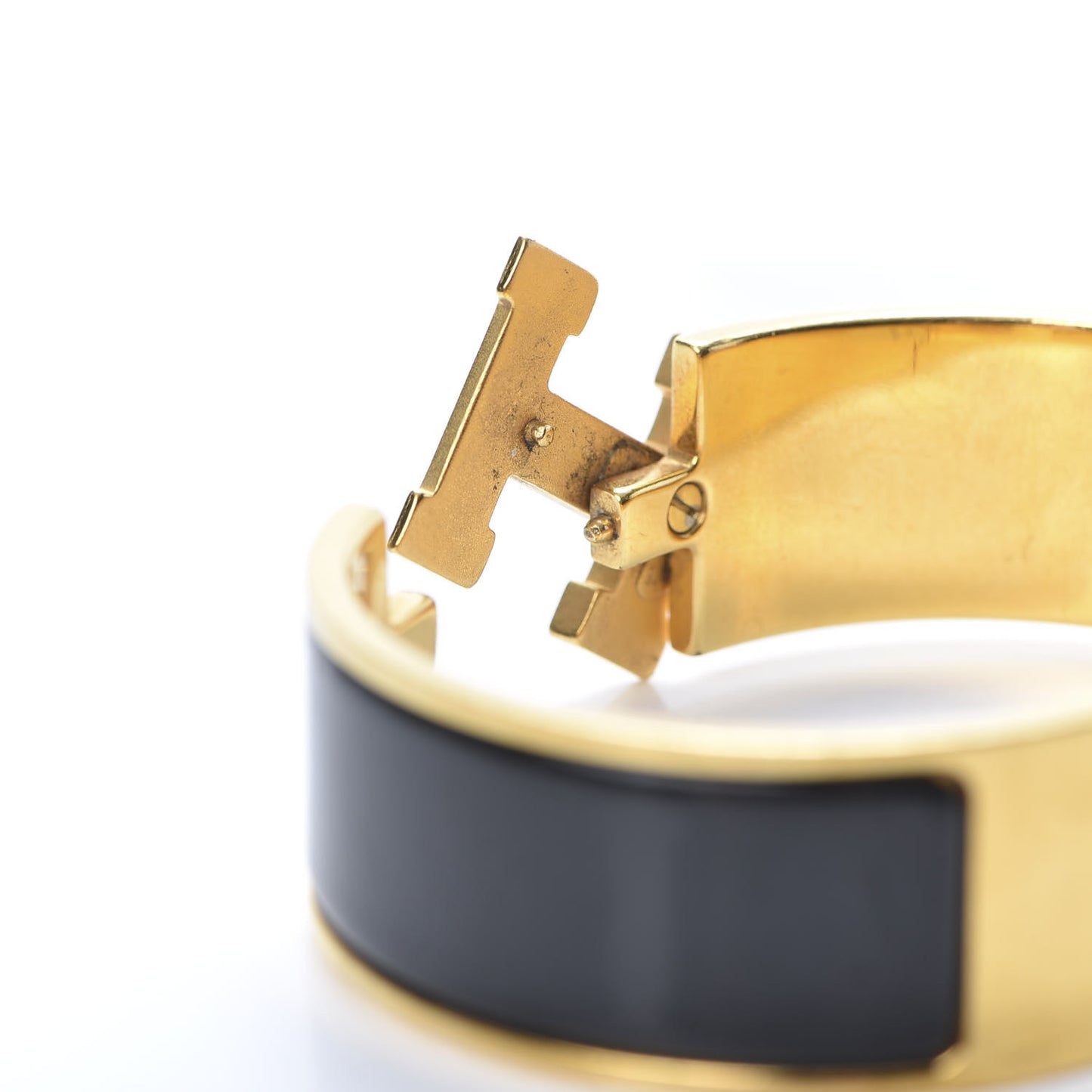 Enamel Wide Clic Clac H Bracelet PM Black