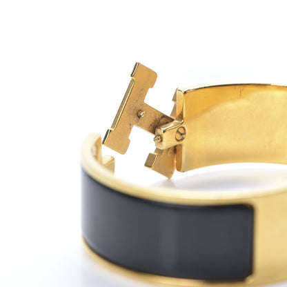 Hermes Enamel Wide Clic Clac H Bracelet PM Black 5 of 6