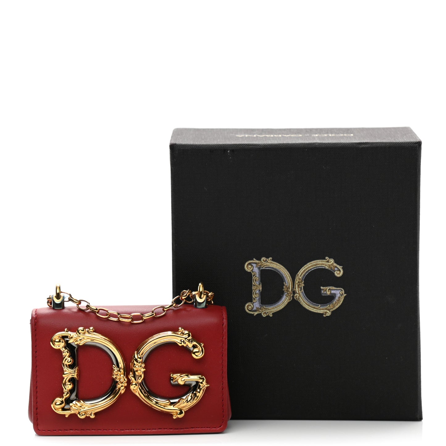 Nappa DG Girls Shoulder Bag Red