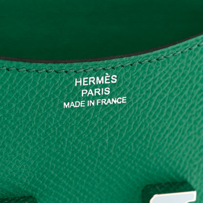 Hermes Epsom Enamel Constance Slim Wallet Vert Jade Bleu Brume 6 of 9
