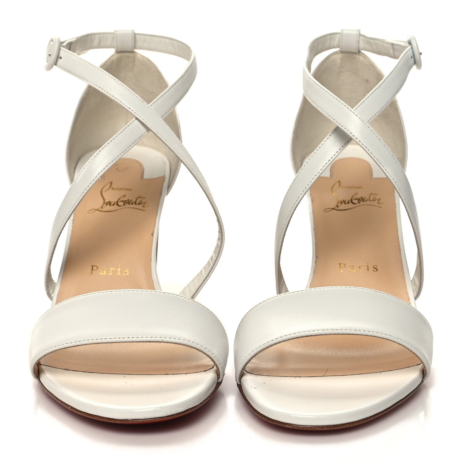 Christian Louboutin Kid Loubi Bee 85 Sandals 39.5 White 2 of 8