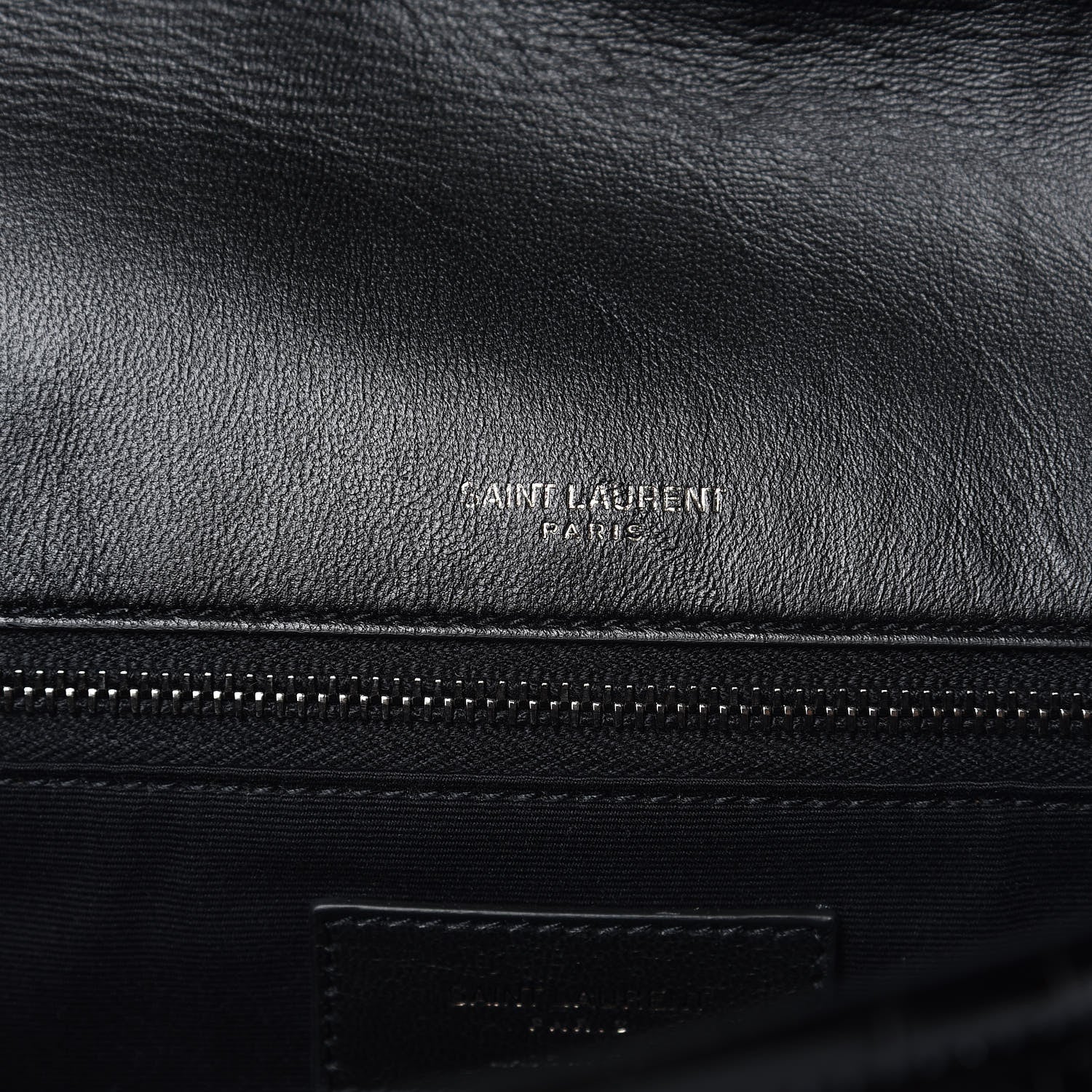 Saint Laurent Patent Crocodile Embossed Lambskin Monogram Medium Niki Chain Satchel Black 7 of 8
