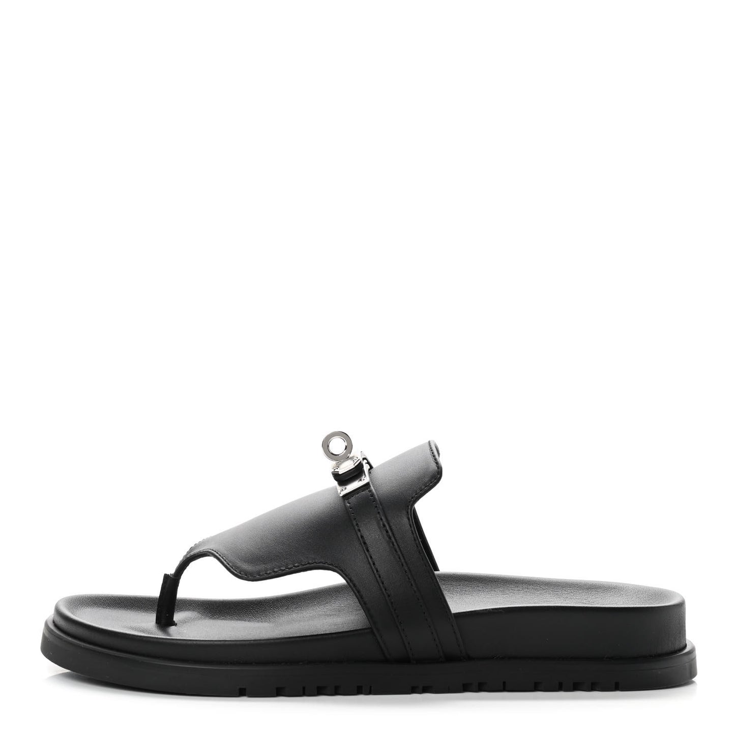 Calfskin Womens Empire Sandals 37 Black