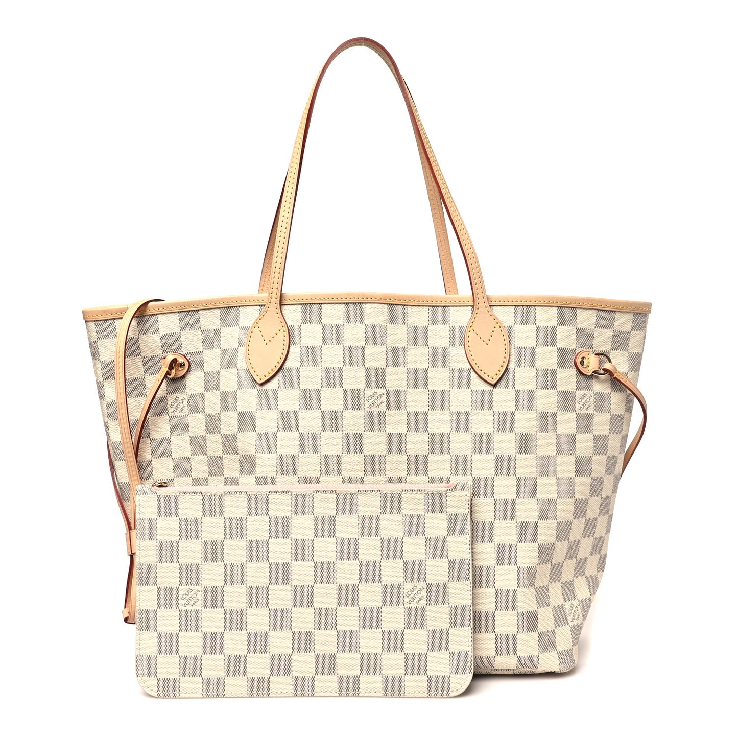 Damier Azur Neo Neverfull MM Rose Ballerine