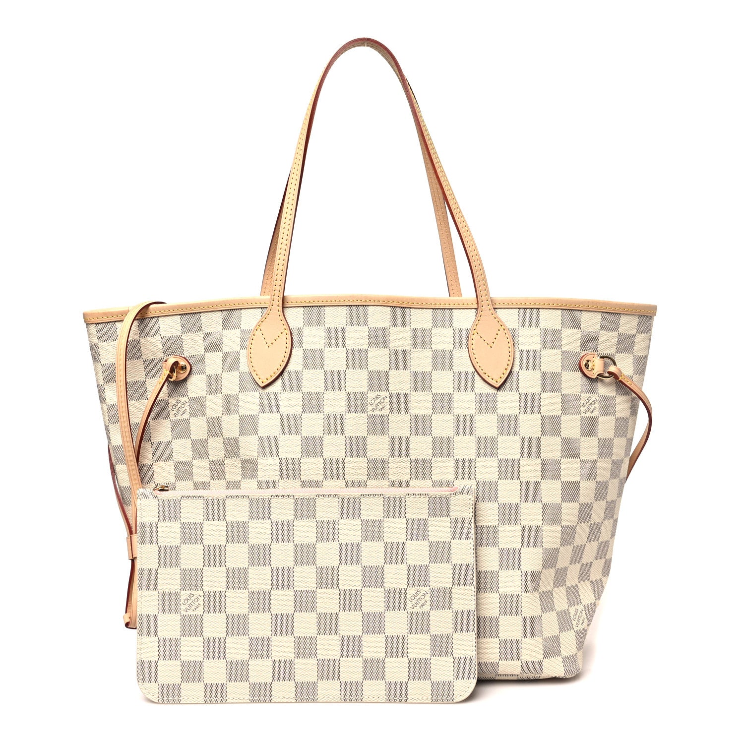 Louis Vuitton Damier Azur Neo Neverfull MM Rose Ballerine 3 of 9