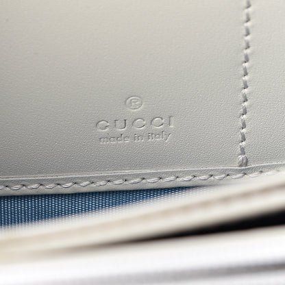 Gucci X SEGA Calfskin GUCCY Stars Zip Around Wallet Mystic White Gold 6 of 8
