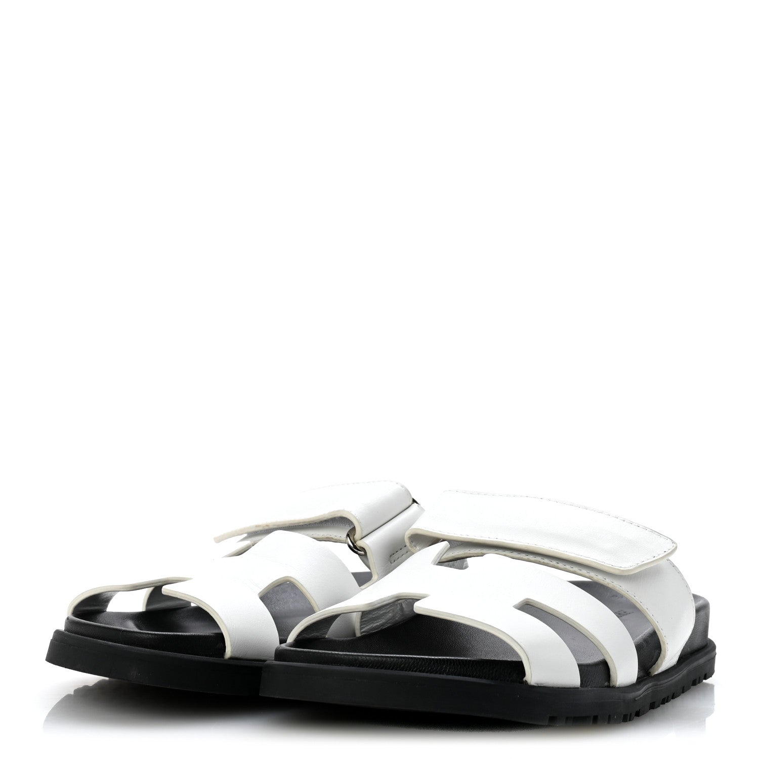 Hermes Calfskin Womens Chypre Sandals 36 White 4 of 10