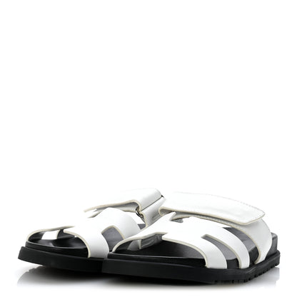 Hermes Calfskin Womens Chypre Sandals 36 White 4 of 10