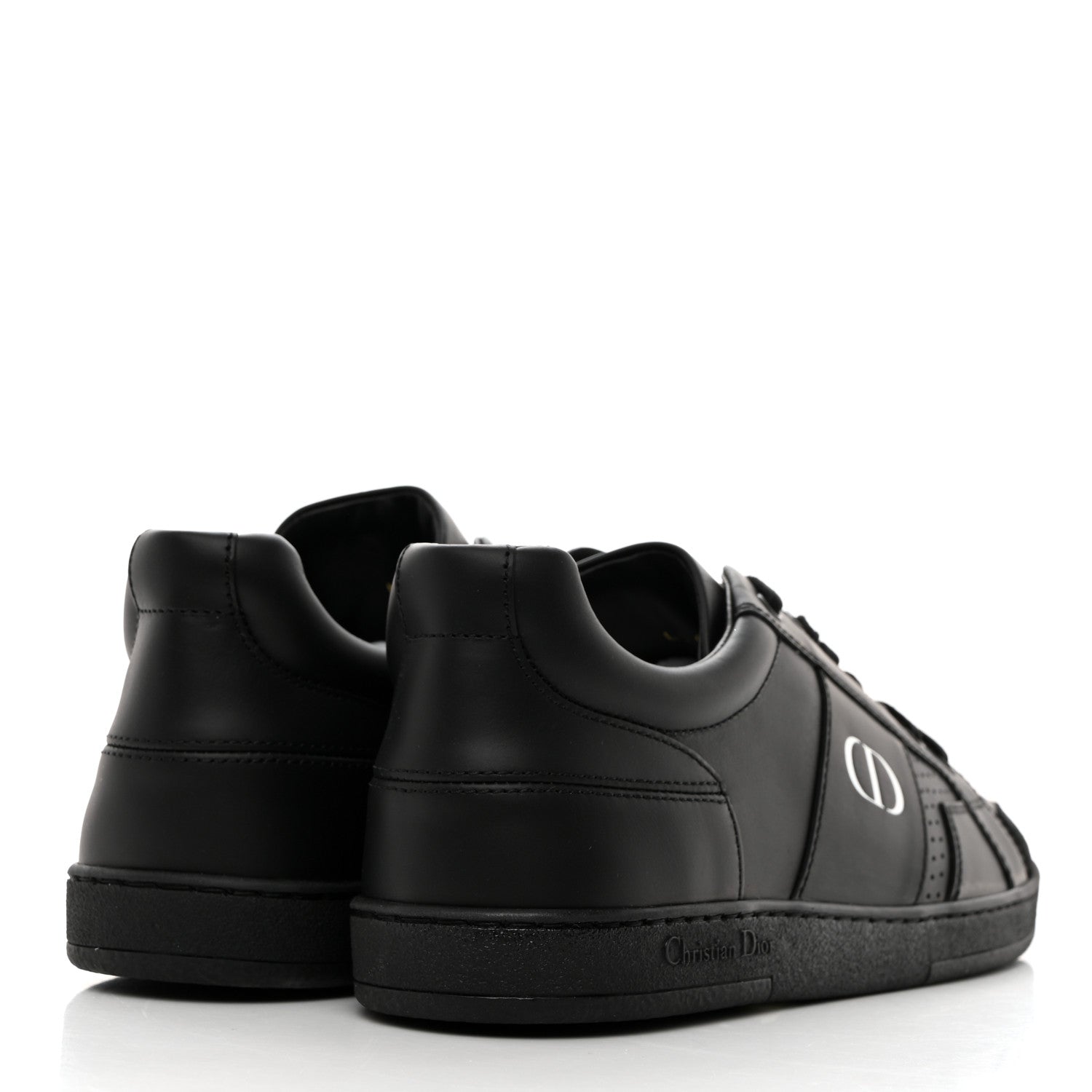 Christian Dior CHRISTIAN DIOR Calfskin Suede Logo Sneakers 39 Black 4 of 9