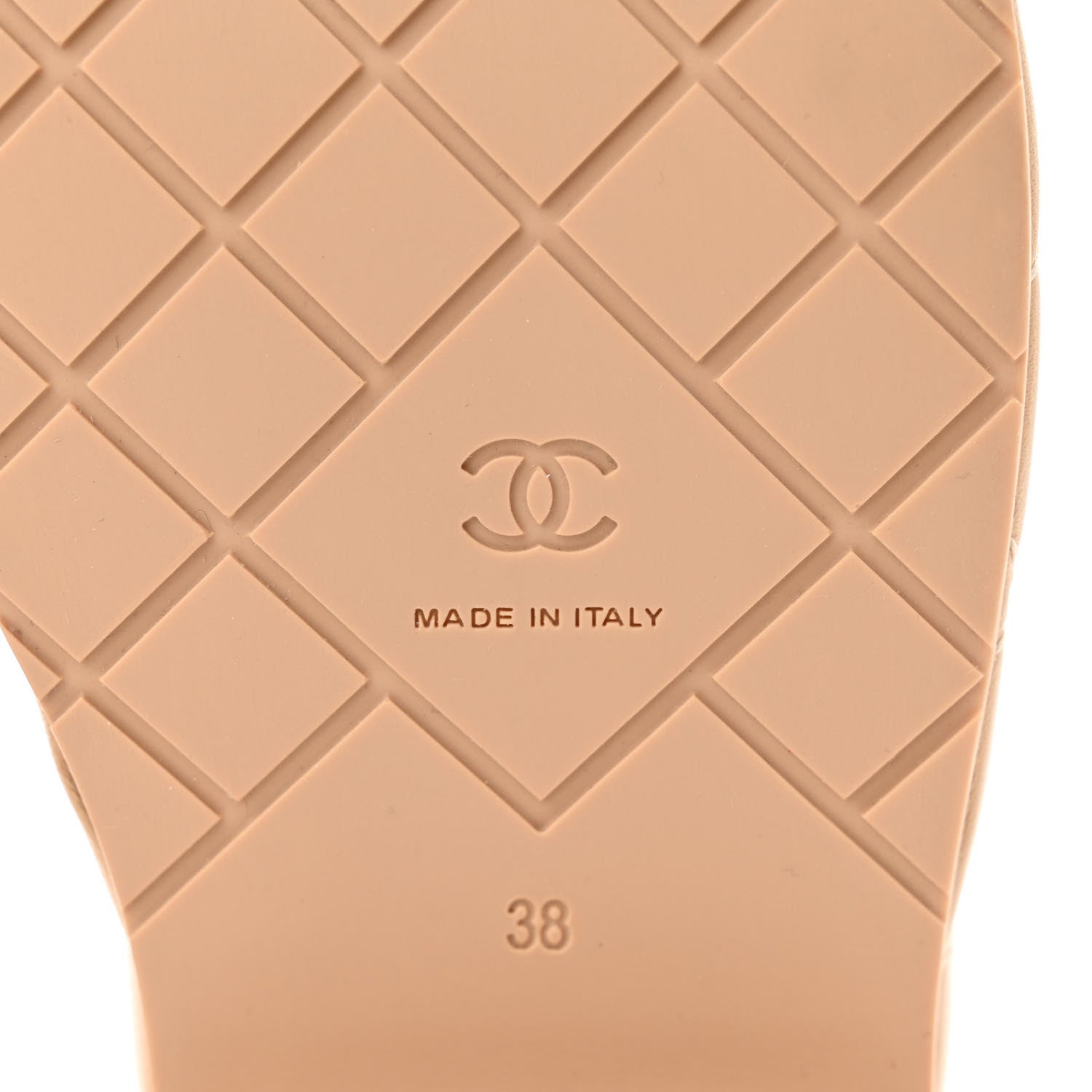 Chanel Lambskin Quilted CC Mules Wedge Sandals 38 Beige 7 of 11