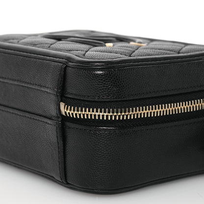 Chanel Caviar Quilted Small CC Filigree Vanity Case Black 11 of 16