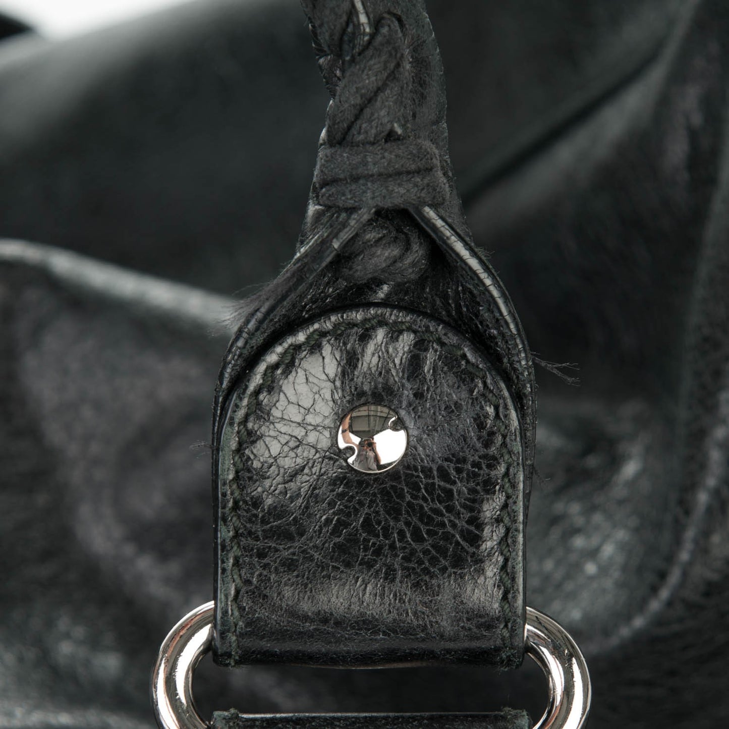 Agneau Giant 21 Silver Hardware Part Time Black