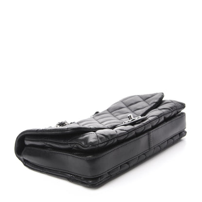 Chanel Lambskin Quilted Jumbo 3 Flap Black 4 of 14