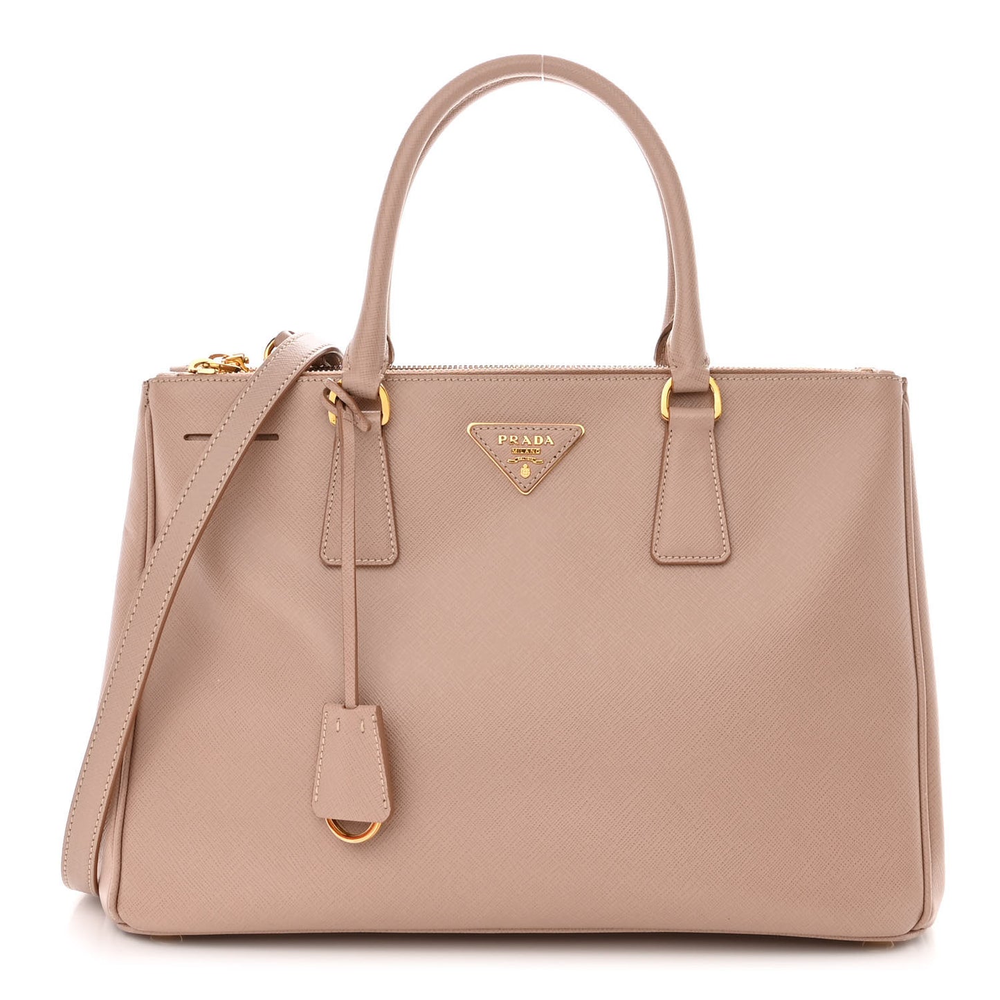 Saffiano Medium Galleria Double Zip Tote Cammeo