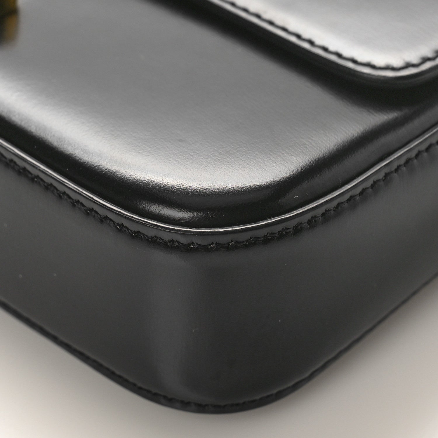 Celine Shiny Calfskin Triomphe Shoulder Bag Black 7 of 7