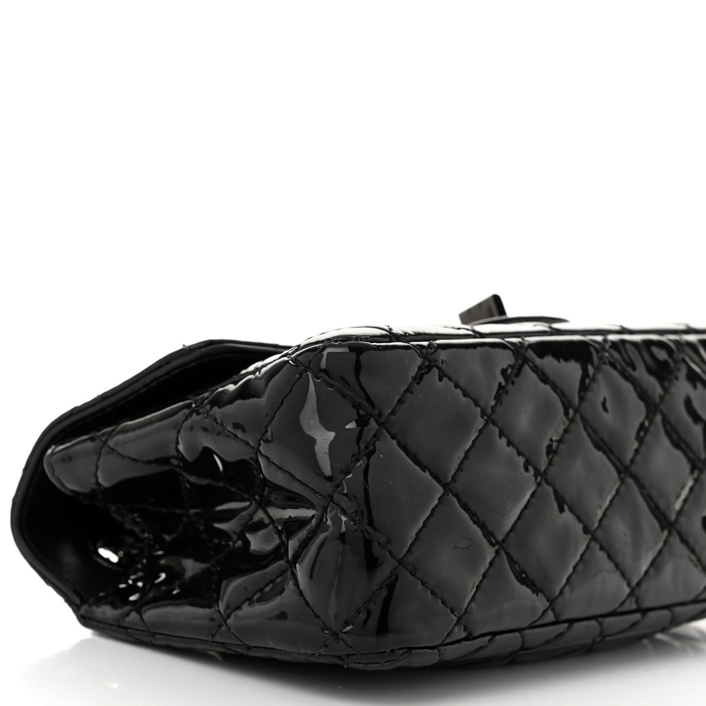 Patent Calfskin Quilted 2.55 Reissue Mini Flap So Black