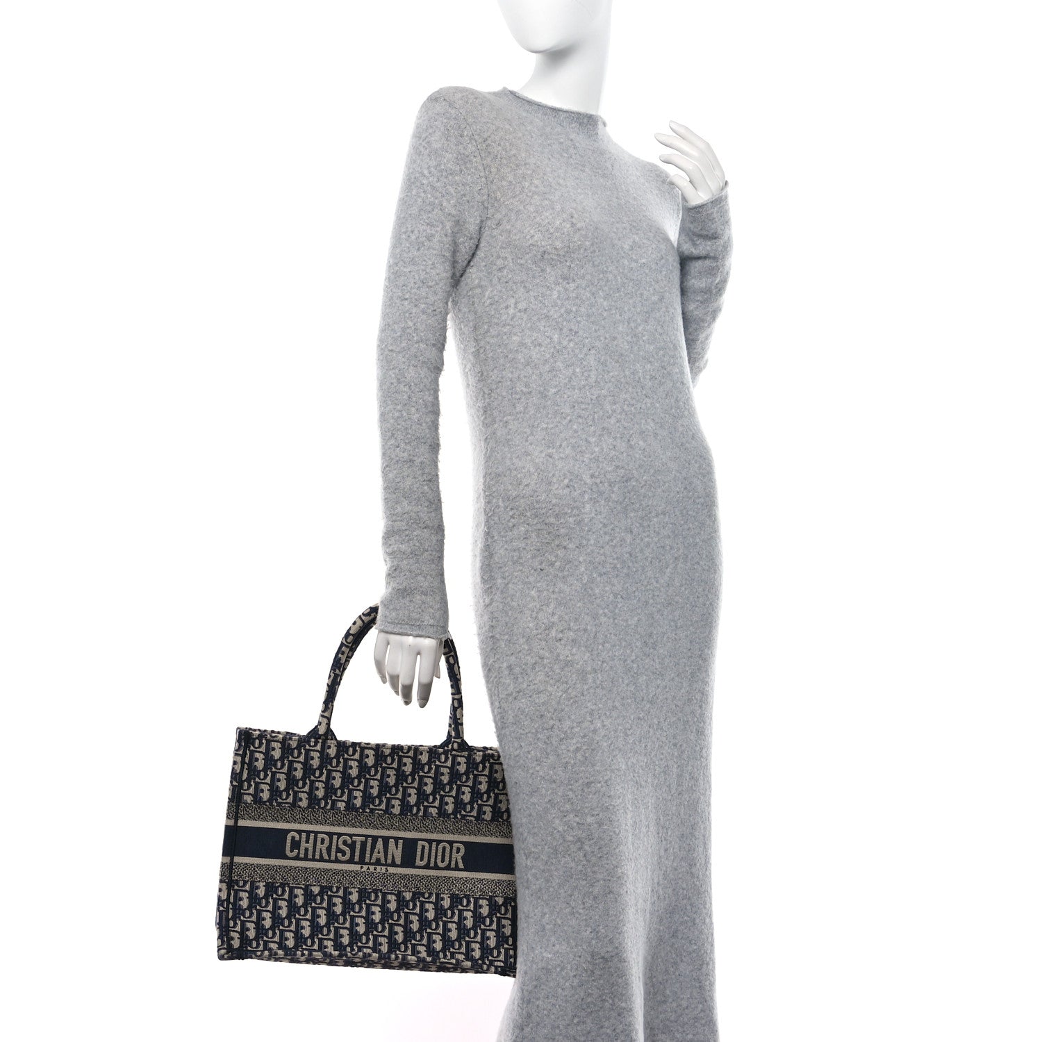 Christian Dior Oblique Medium Book Tote Blue Multicolor 2 of 12