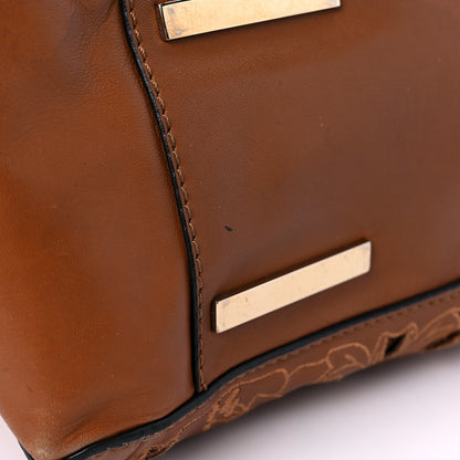 Valentino Garavani Vitello Lace Demetra Satchel Cognac 21 of 34