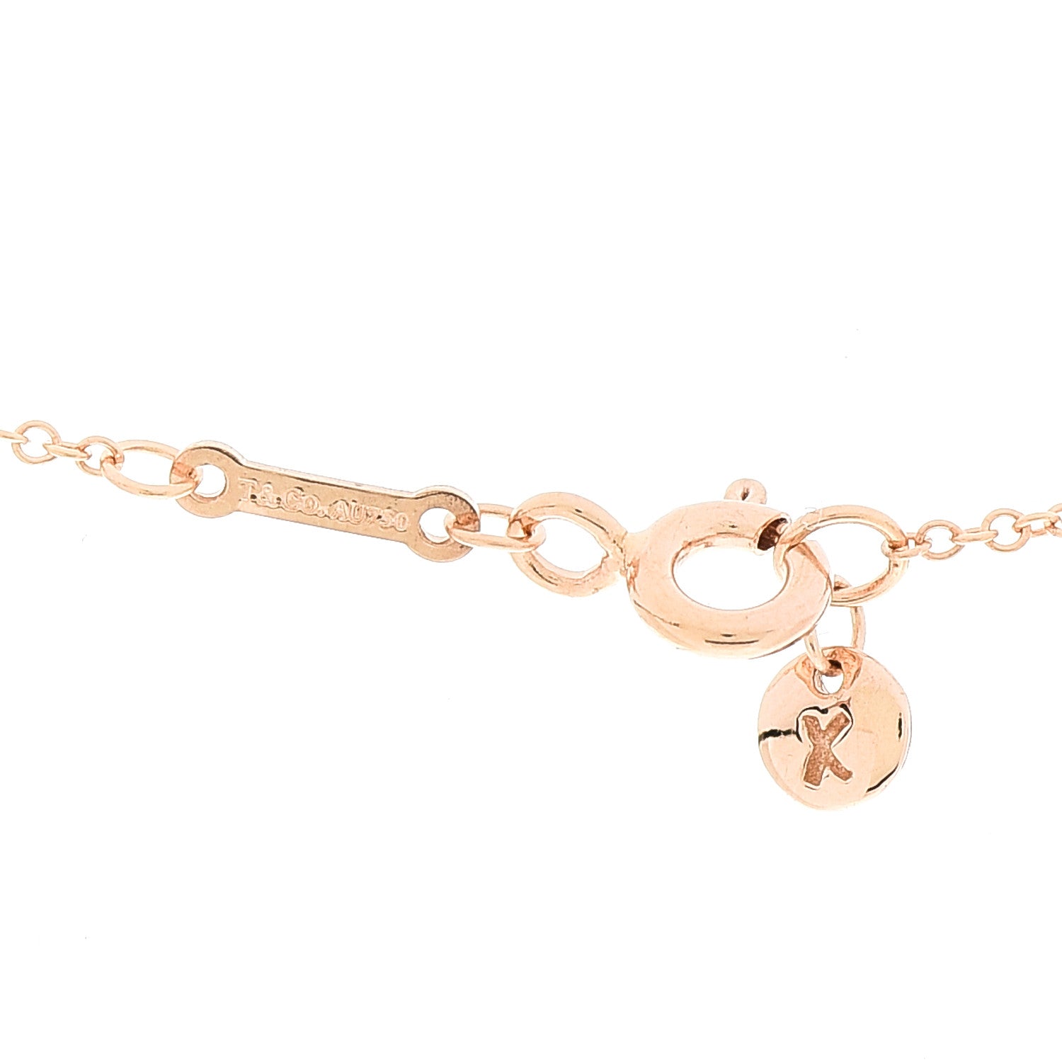 Tiffany 18K Rose Gold Paloma's Graffiti Love and Kisses Pendant Necklace 4 of 6
