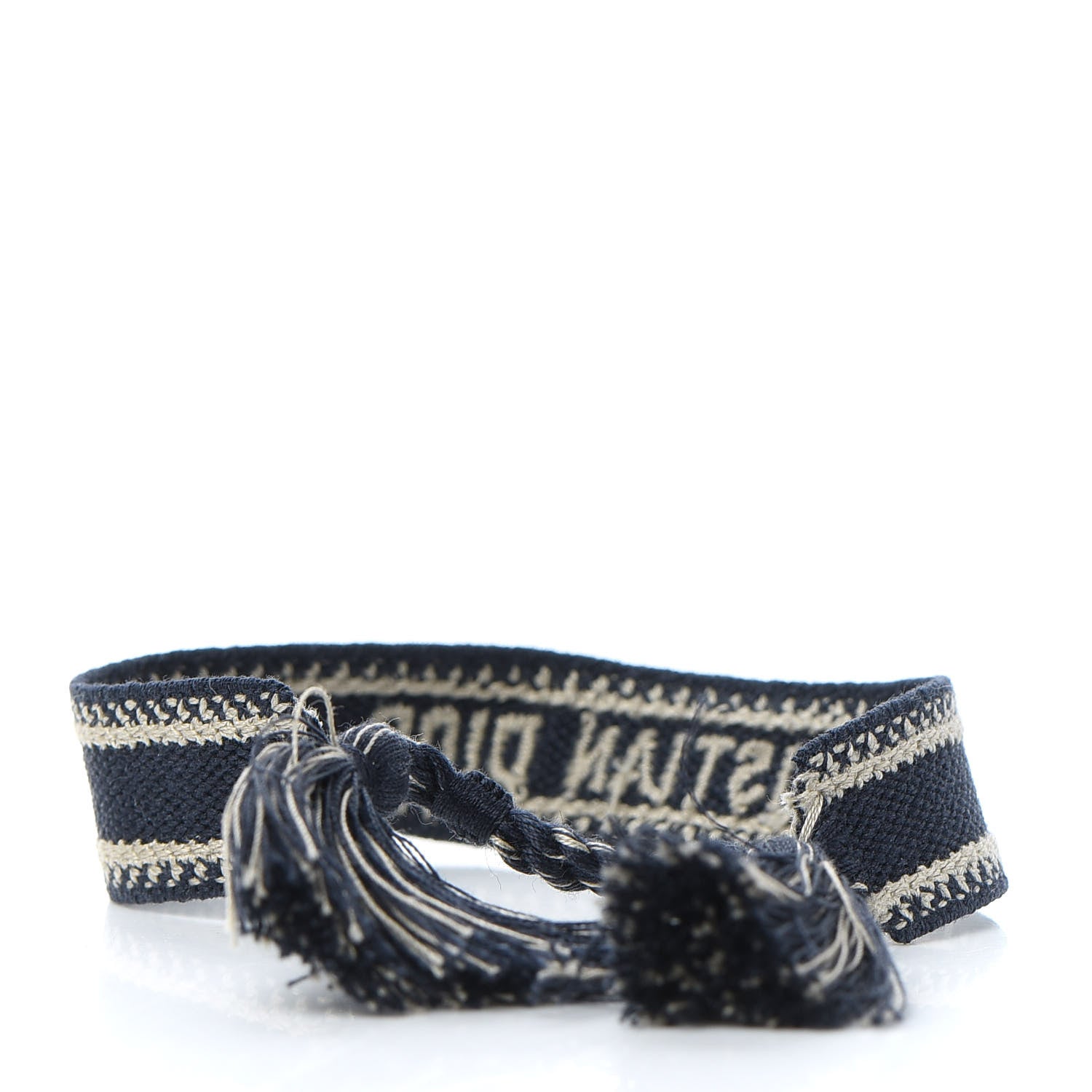 Christian Dior Woven Cotton J'Adior Friendship Bracelet Navy 3 of 3