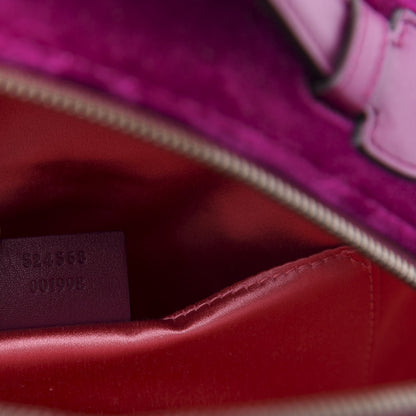 Gucci Velvet Matelasse GG Marmont Dome Backpack Fuchsia Violet Cyclamen 8 of 10