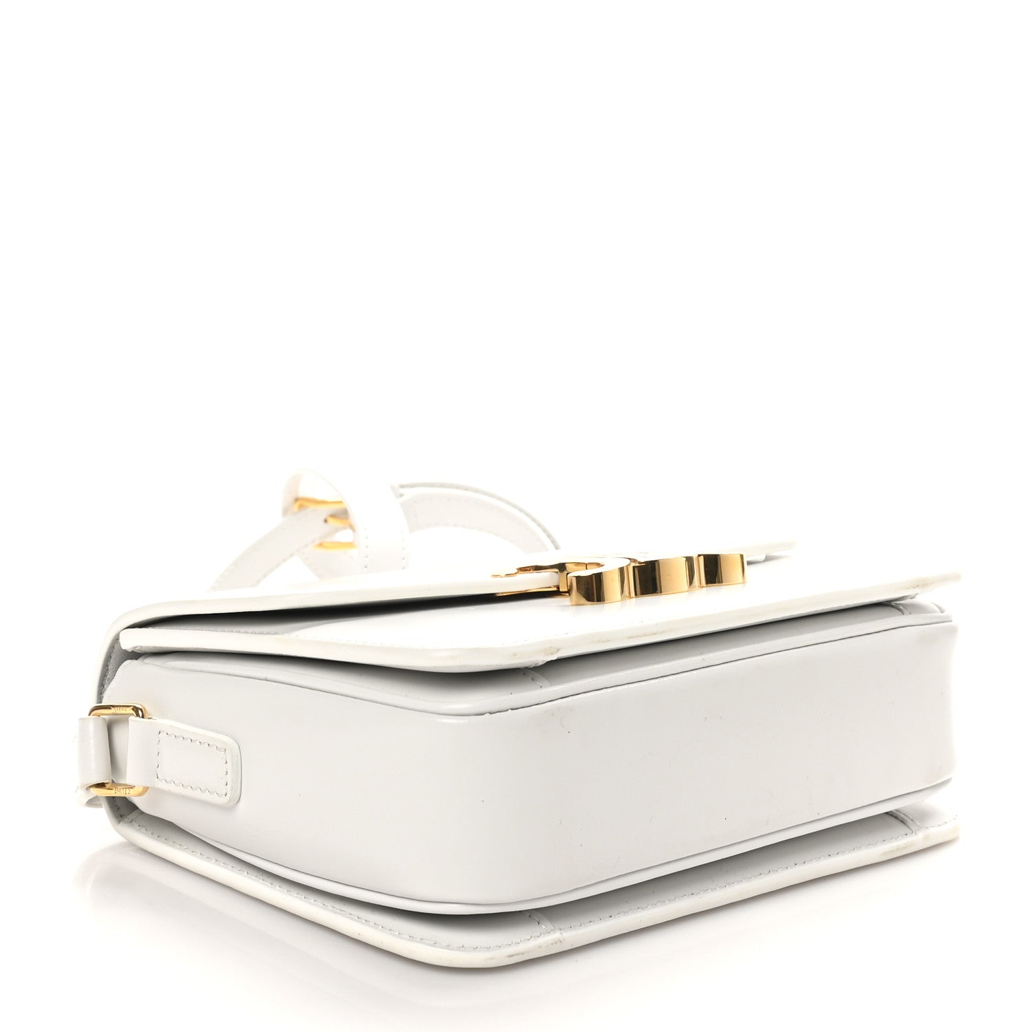 Celine Shiny Calfskin Teen Triomphe Arctic White 4 of 9