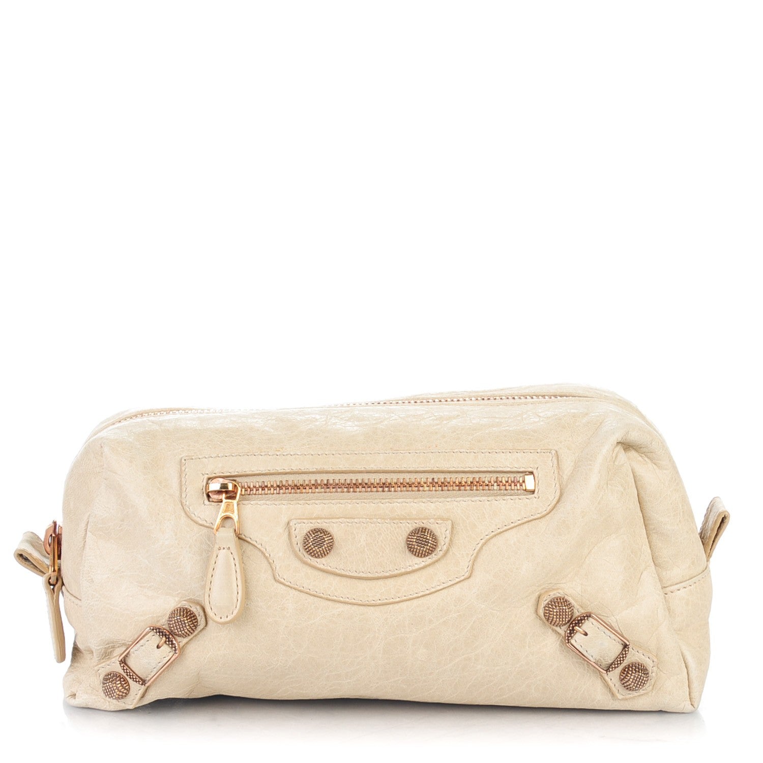 Balenciaga Agneau Giant 12 Rose Gold Hardware Pencil Case Sahara 1 of 7