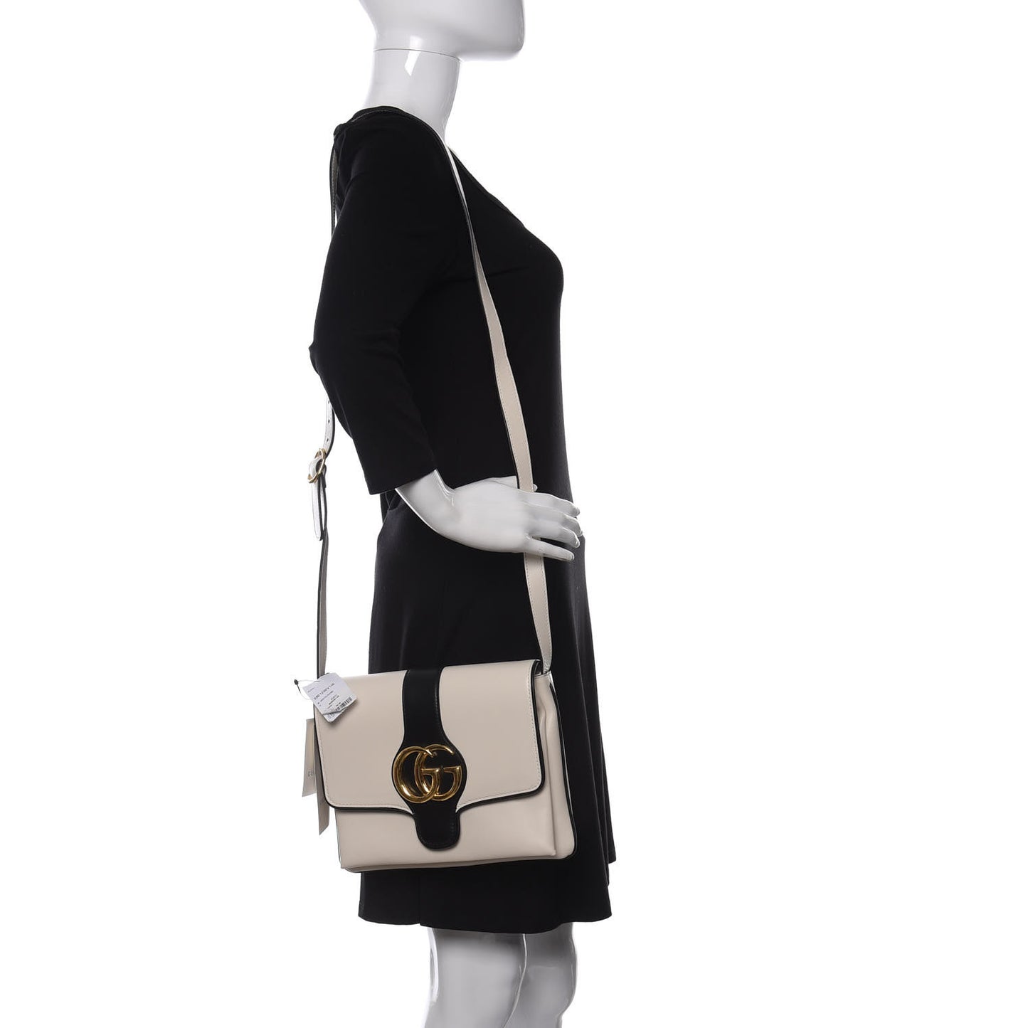 Calfskin Medium Arli Flap Shoulder Bag White