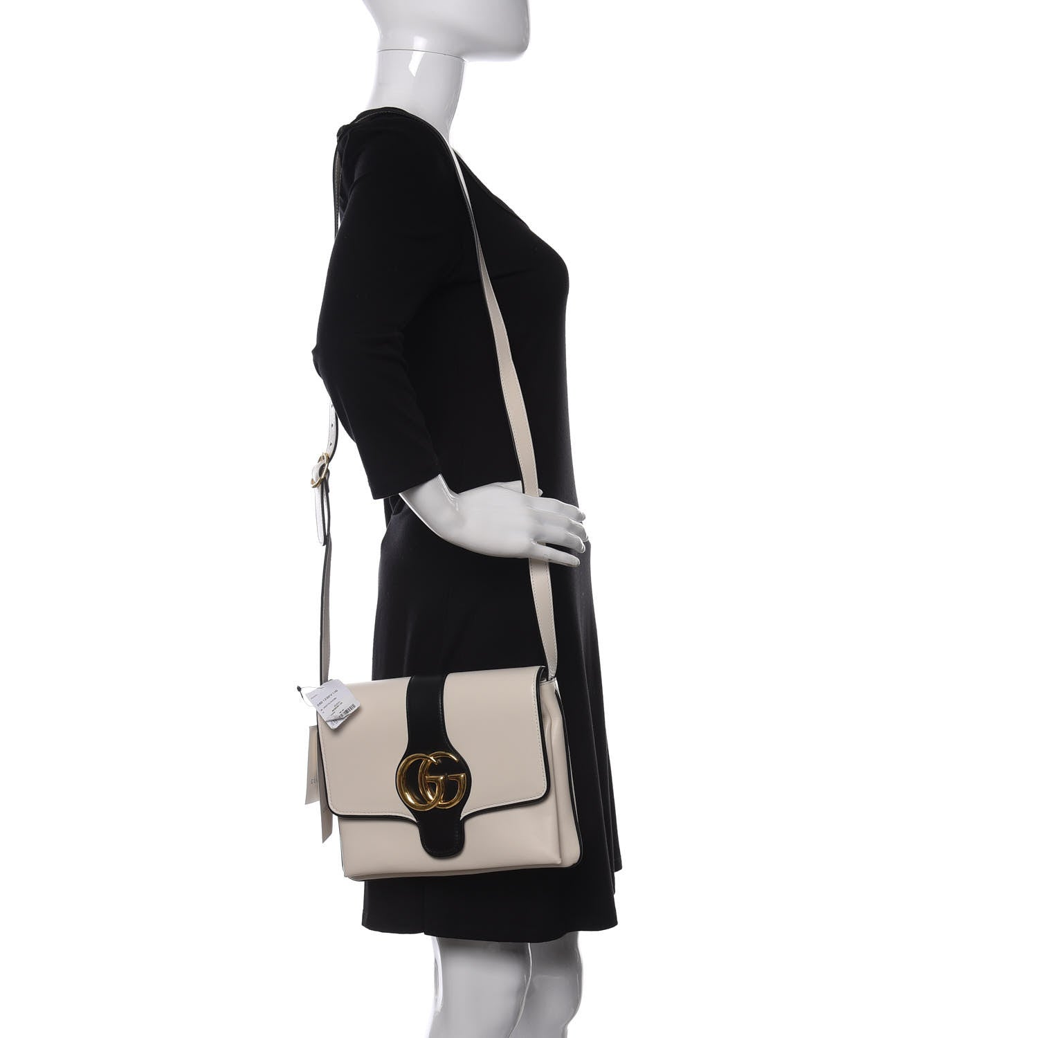 Gucci Calfskin Medium Arli Flap Shoulder Bag White 2 of 9