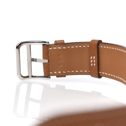 Hermes Stainless Steel Barenia 26mm Heure H Hour Quartz Watch Fauve 7 of 8