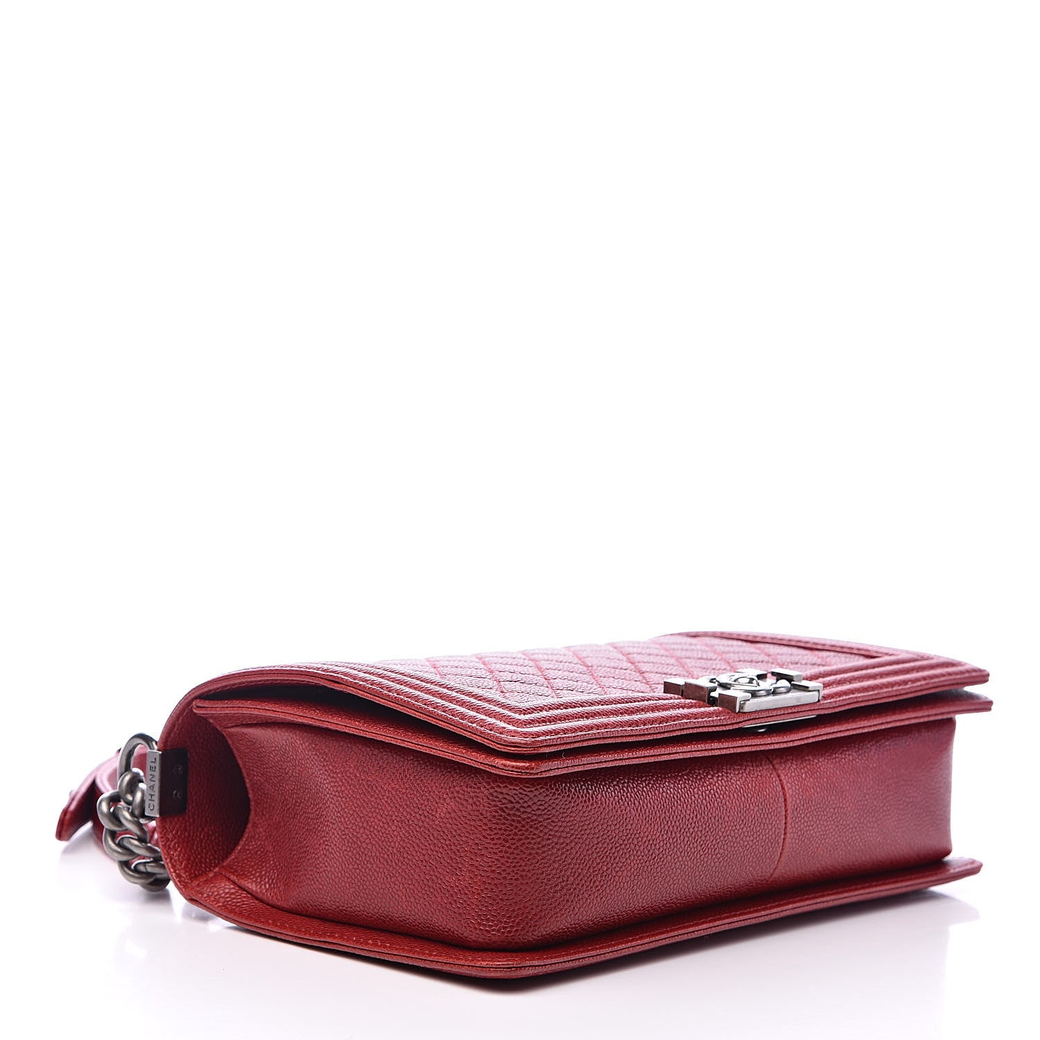 Chanel Caviar Quilted New Medium Boy Flap Dark Red 4 of 13