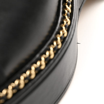 Chanel Calfskin Grosgrain Chain Lace Up CC Short Boots 37.5 Black 10 of 11