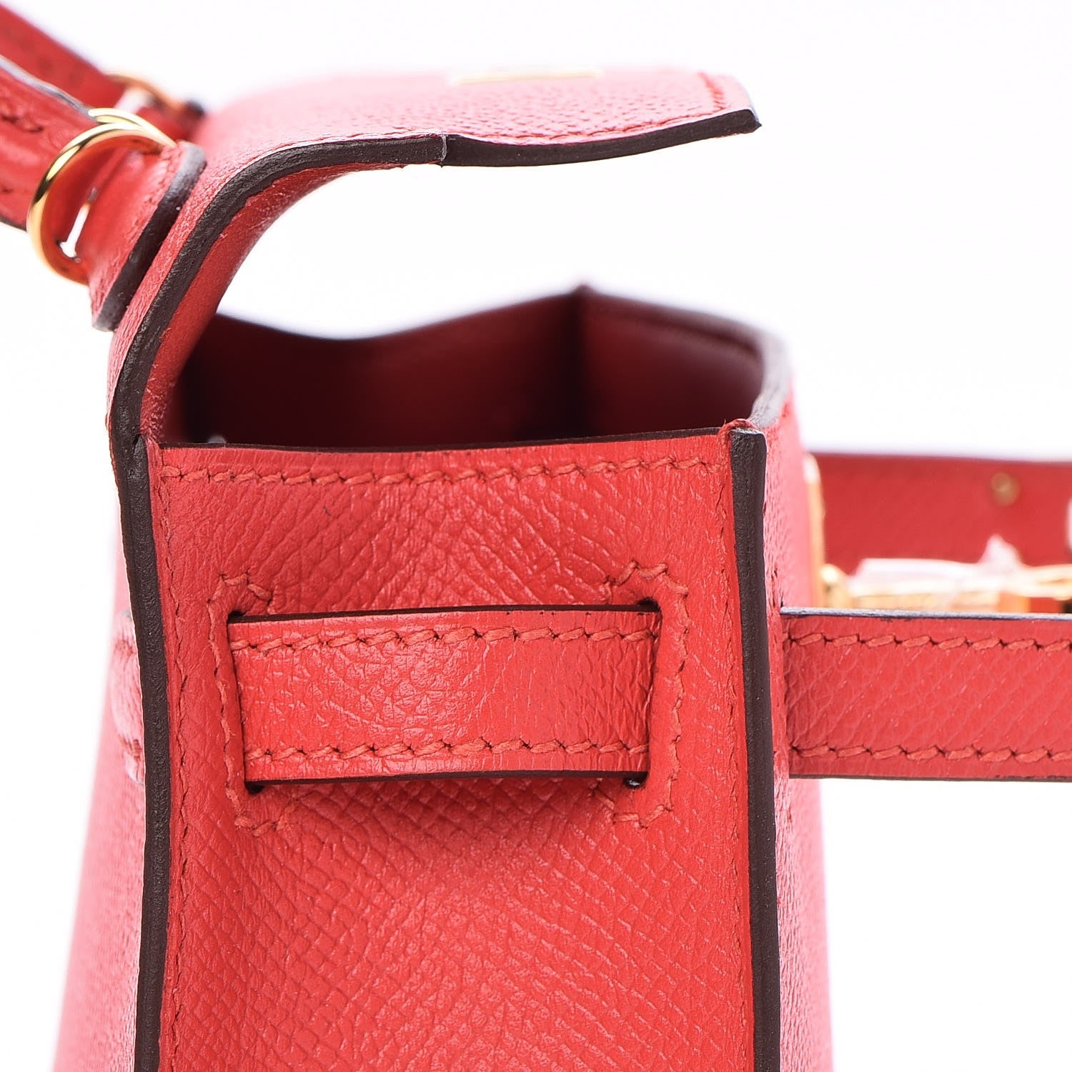 Hermes Epsom Mini Kelly Sellier 20 Rouge Tomate 13 of 29