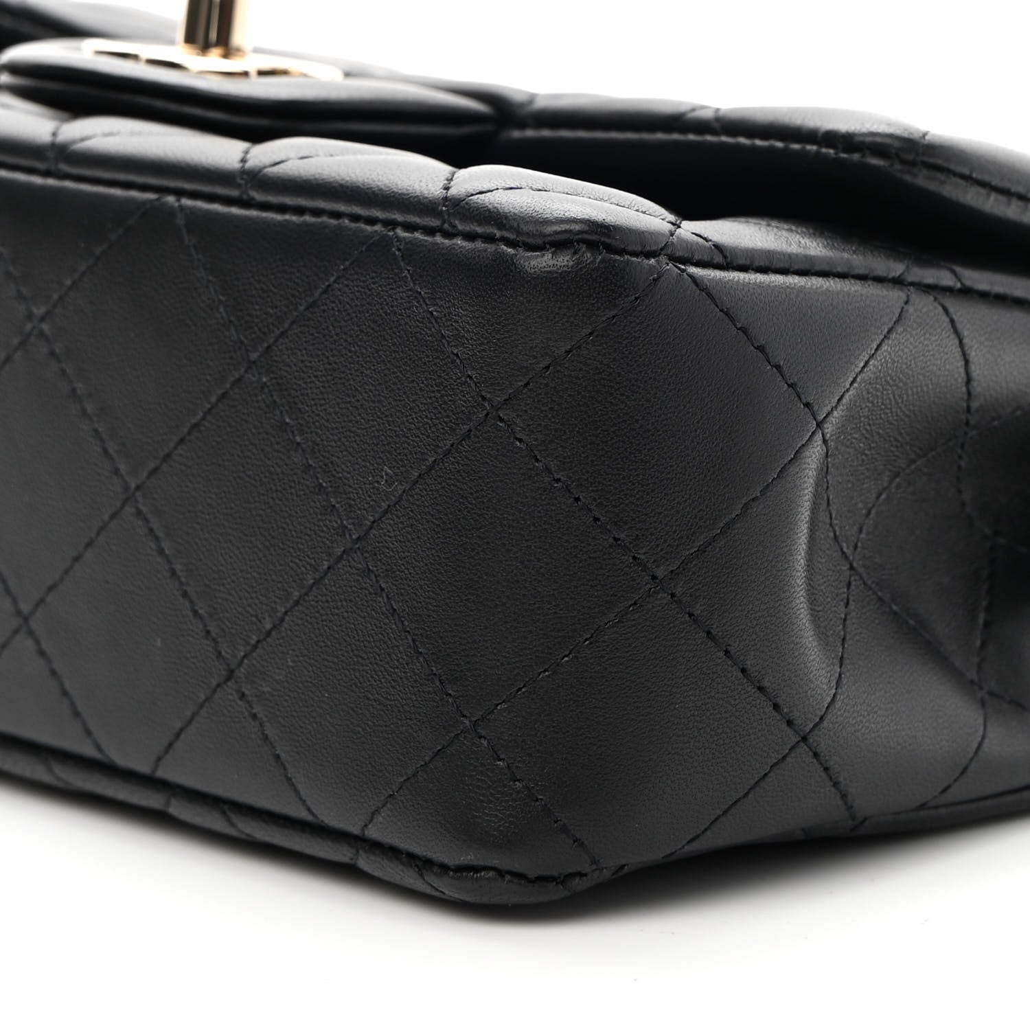 Chanel Lambskin Quilted Mini Rectangular Flap Black 9 of 9