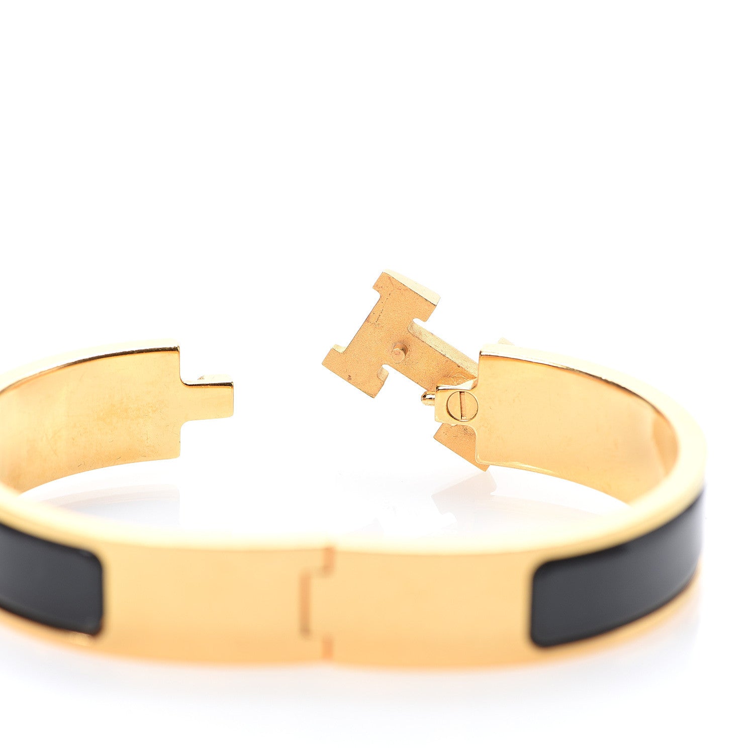 Hermes Enamel Narrow Clic Clac H Bracelet PM Black 3 of 5