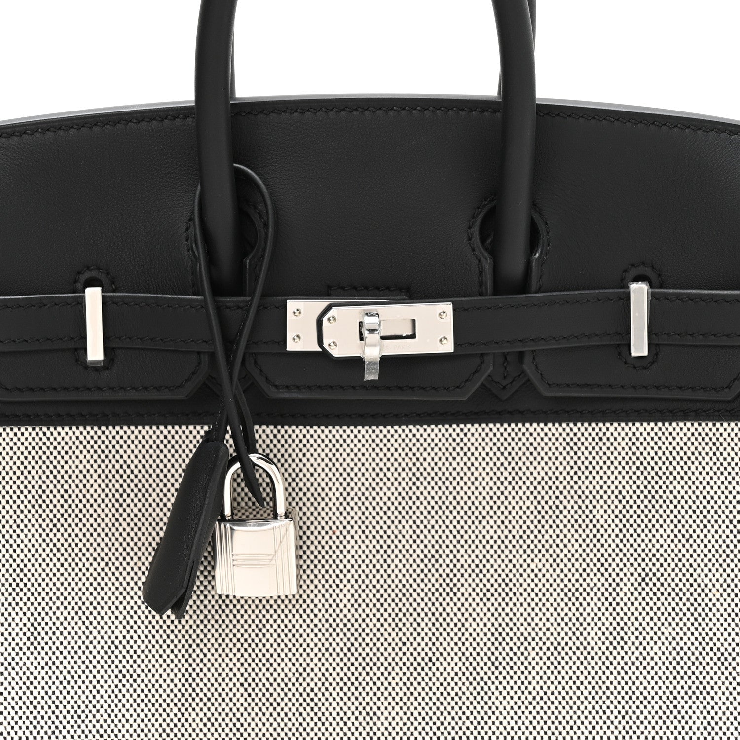 Hermes Toile H Swift Birkin 25 Ecru Black 8 of 11