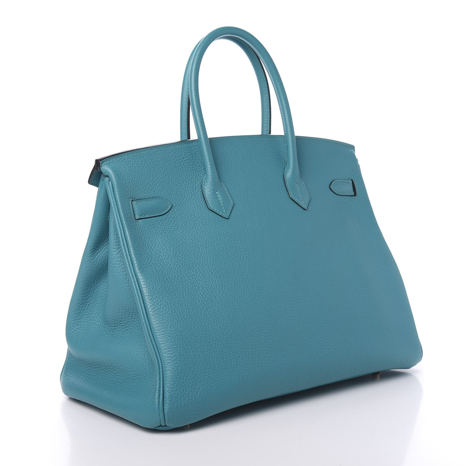 Hermes Taurillon Clemence Birkin 35 Turquoise 3 of 9