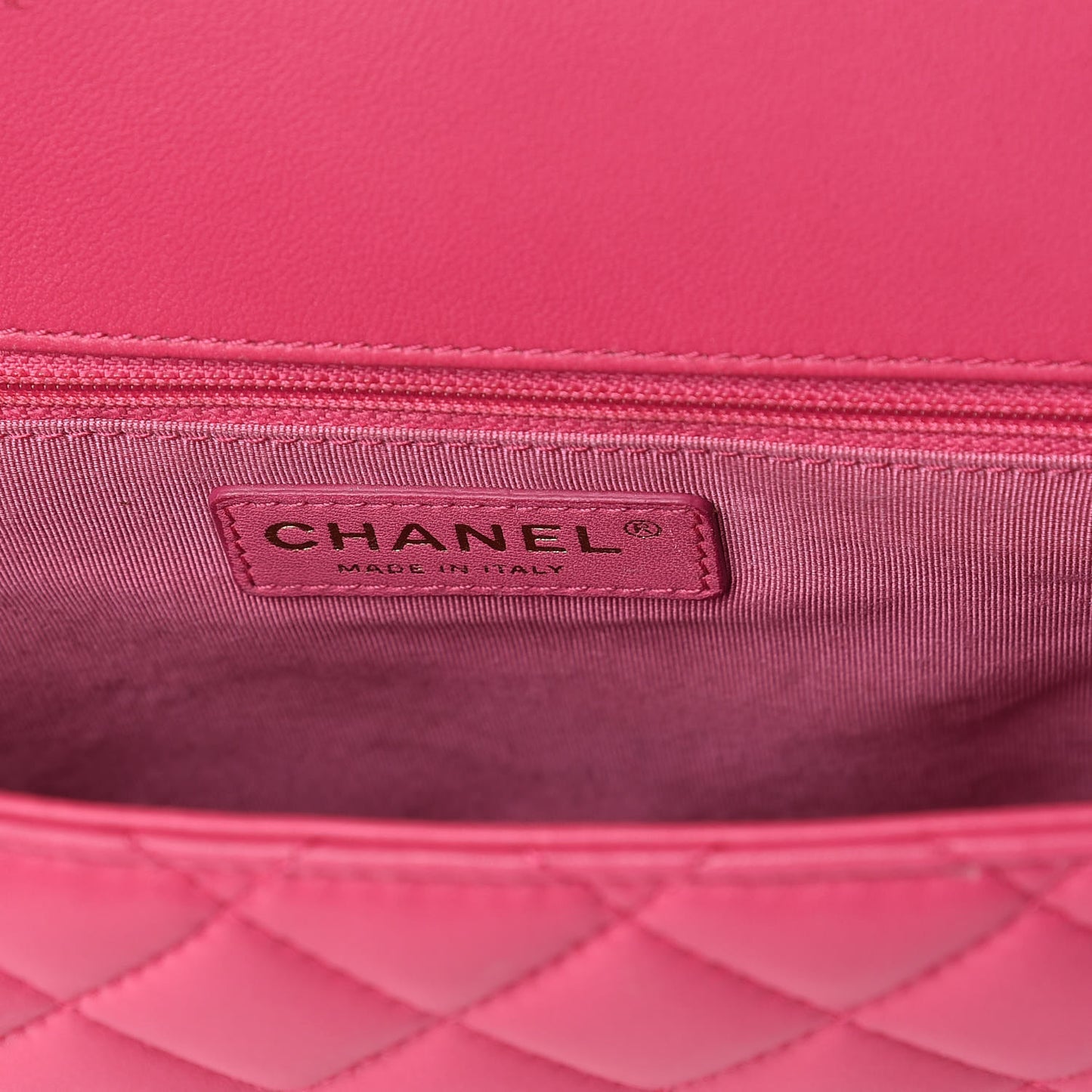 Lambskin Quilted Jumbo Mademoiselle Chic Flap Fuchsia