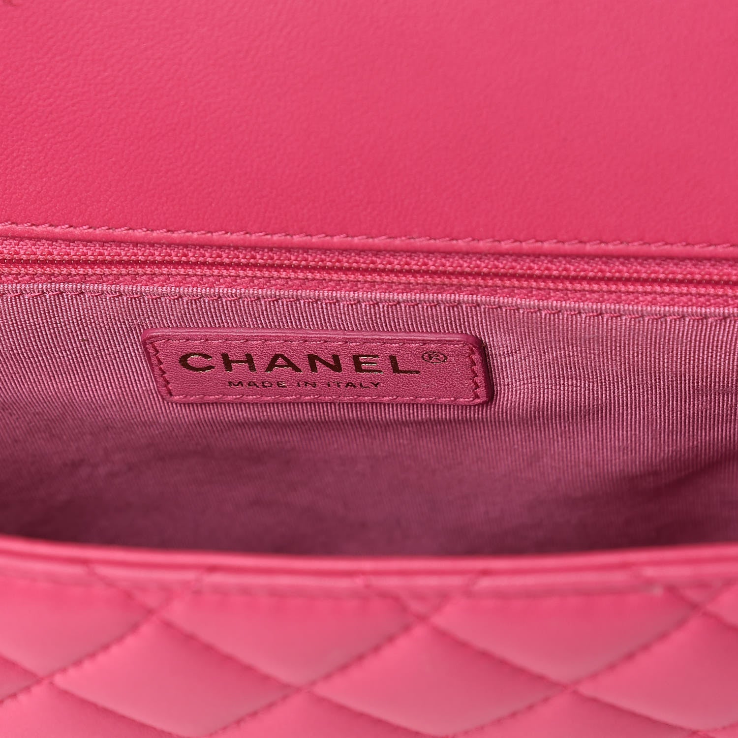 Chanel Lambskin Quilted Jumbo Mademoiselle Chic Flap Fuchsia 6 of 32
