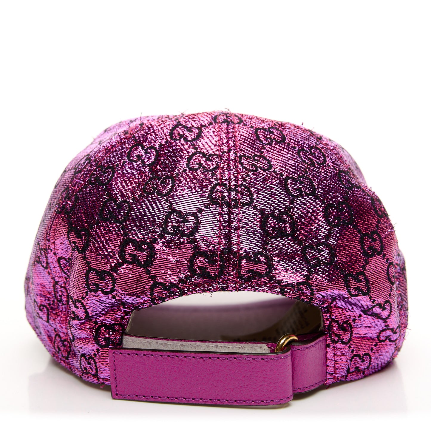 Silk Blend Jacquard Monogram Santa Barbara Baseball Hat S Fuxia Black